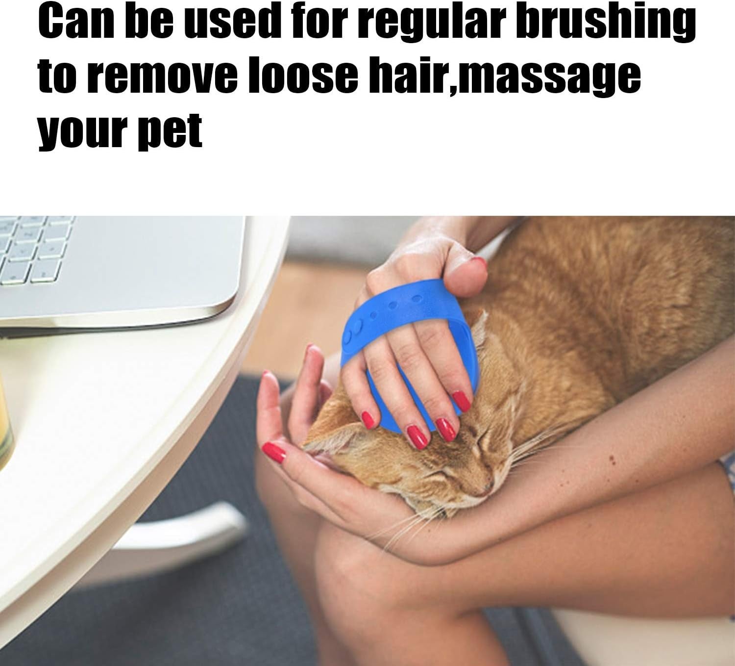 Pack of 2 Pet Grooming Brush Cat Dog Bath Brush, Red