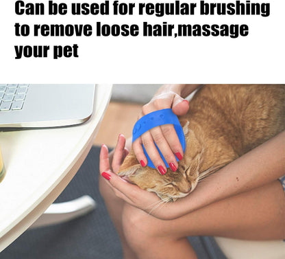 Pack of 2 Pet Grooming Brush Cat Dog Bath Brush, Red