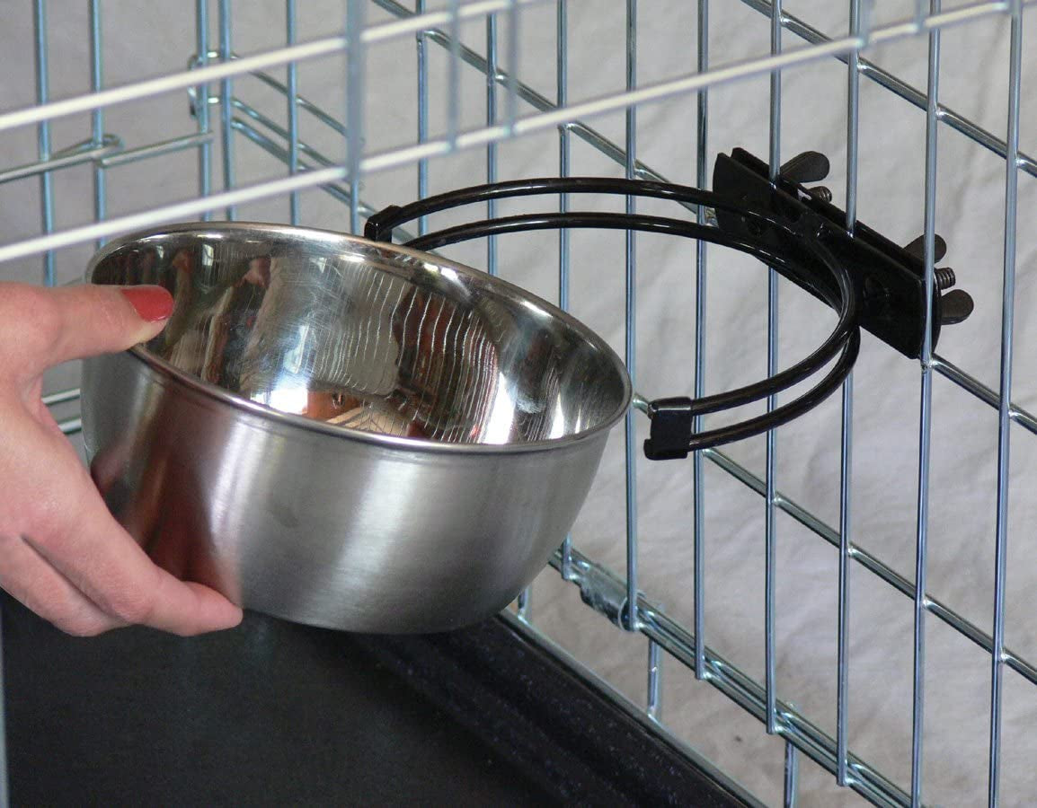 Snap'Y Fit Stainless Steel Food Bowl/Pet Bowl, 10 Oz. for Dogs, Cats, Small Animals