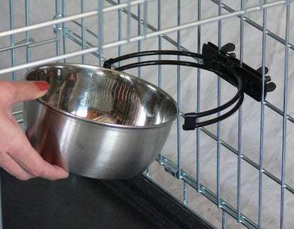 Snap'Y Fit Stainless Steel Food Bowl/Pet Bowl, 10 Oz. for Dogs, Cats, Small Animals